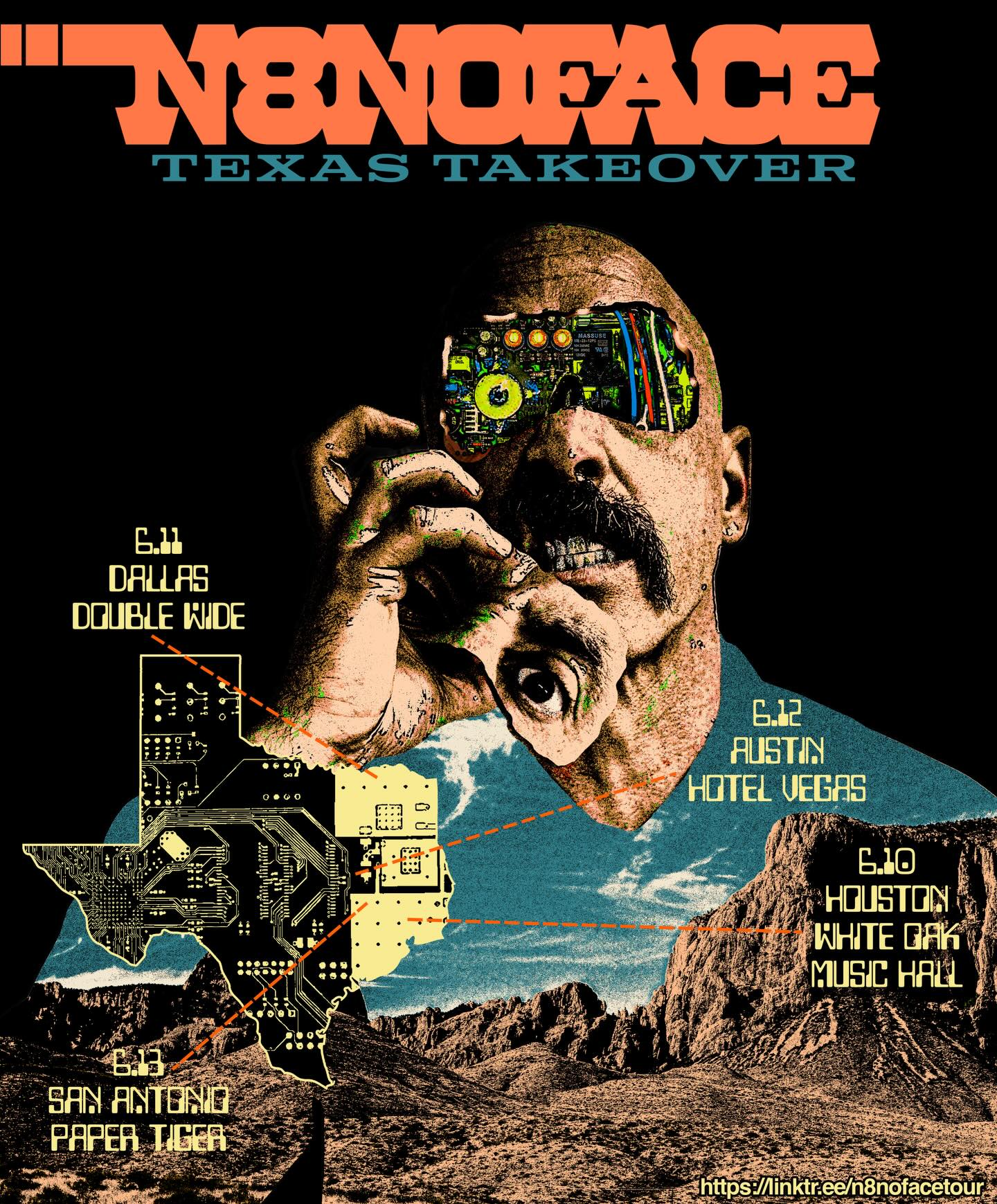 N8NOFACE Texas Takeover Tour Poster 2026